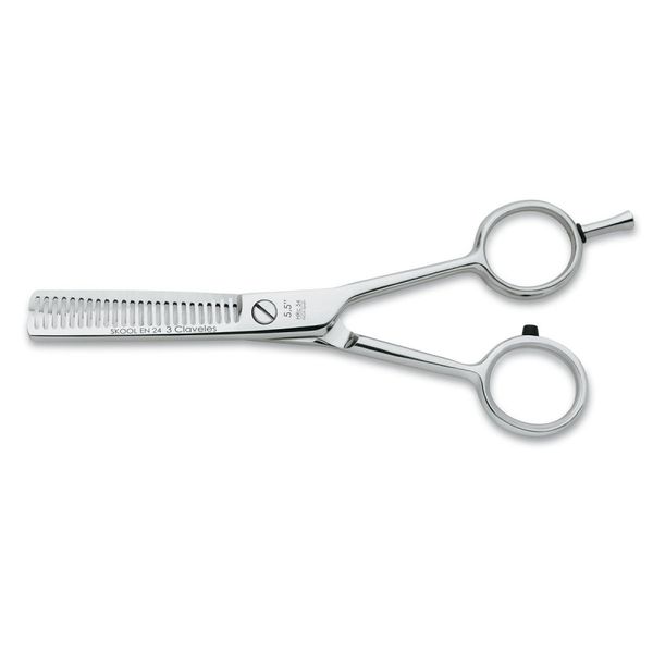 3 Claveles Skool Hair-Thinning Scissors for Hairdressers - 5.5 Inches