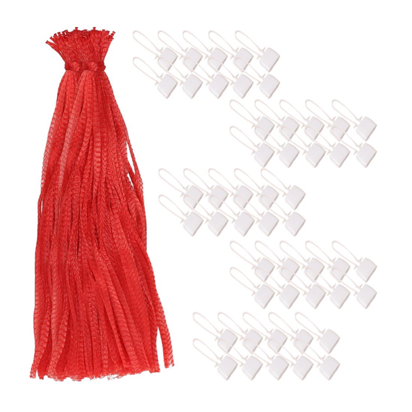 100-Pack Drawstring Mesh Bags (35cm) - For Seafood Boil, Braai &amp; Storage