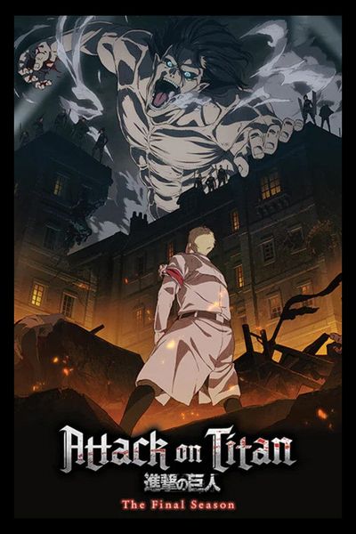 Attack on Titan S4 (Eren Onslaught) Poster with Black Frame