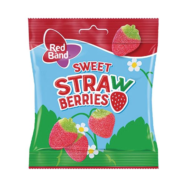 Red Band - Sweet Strawberries Sweets - 12 x 100g