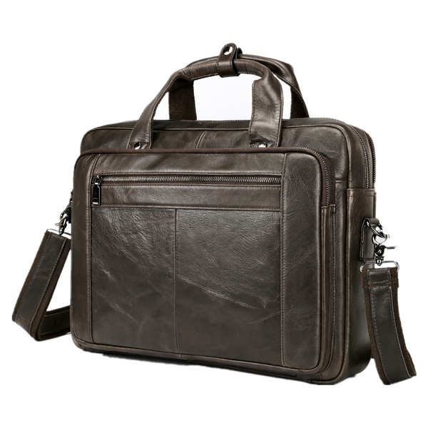 SACLASSY Genuine Leather Laptop Bag with Shoulder Strap Business Bag 5079