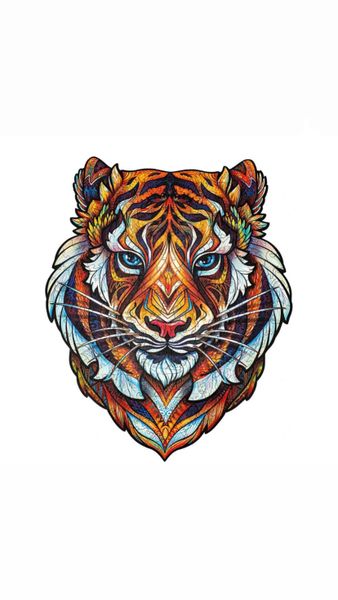 Wooden Jigsaw Puzzles - Tiger Jigsaw Pieces Size A5 - Gift