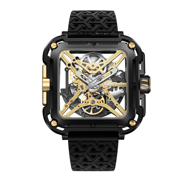 Ciga Design-X Series-Titanium Mens Black Silicone Watch