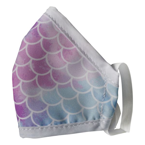 Clinic Gear Anti-Microbial Printed Mask - Girls - Mermaid Tail - 4 Units
