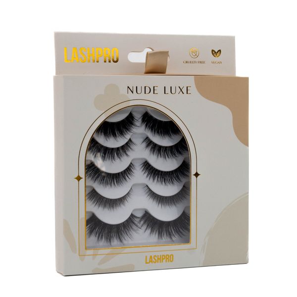 Lashpro Nude Luxe Strip Lashes - Natural, Reusable Day-to-Night Glam