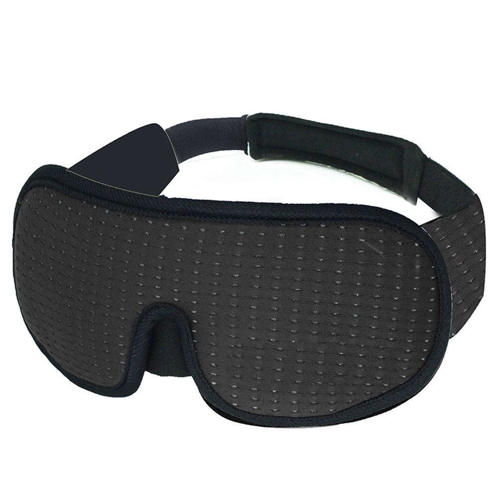 Travel 3D Blocking Light Soft Padded Bandage Sleeping Eye Mask-Black