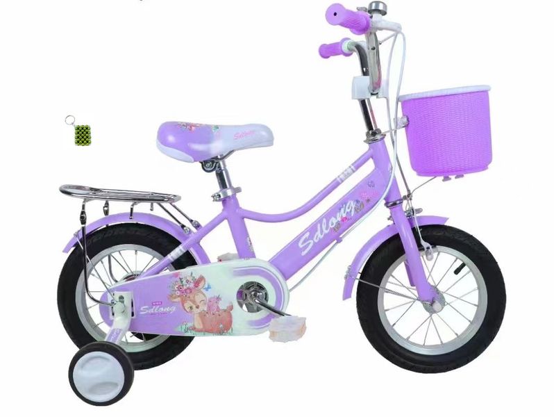Girl's Sport Bicycle with Carrier Rack + Key Chain