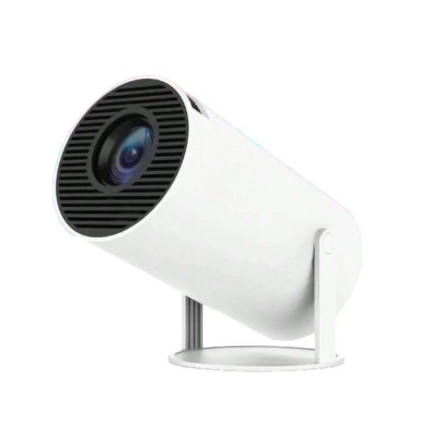 Portable Projector With Dual Wi-Fi Connection And 4K Display - White