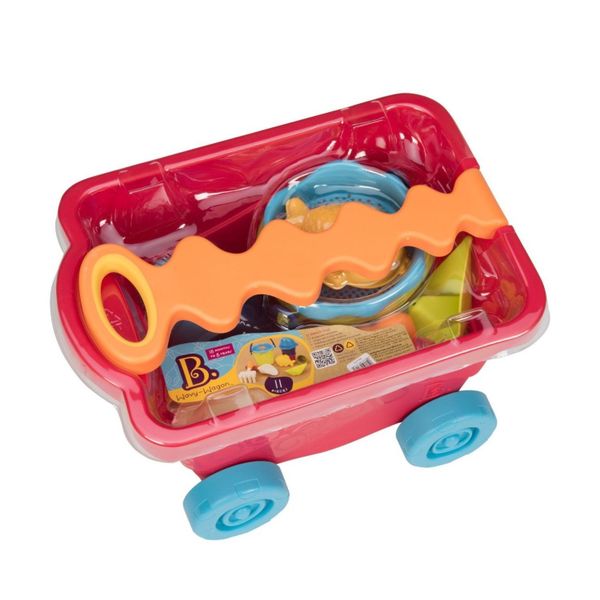 B. toys B. Travel Beach Wagon - Wavy Wagon - Red