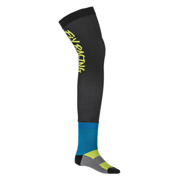 Fly Knee Brace Hi-Vis/Black/Blue Socks