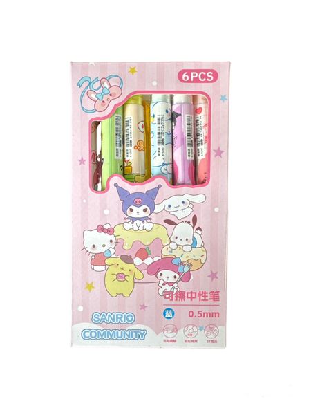 Erasable Neutral Pen 0.5mm Blue Of 6