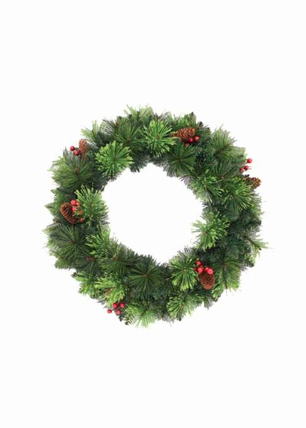 Christmas Wreath with berries and pine 60cm