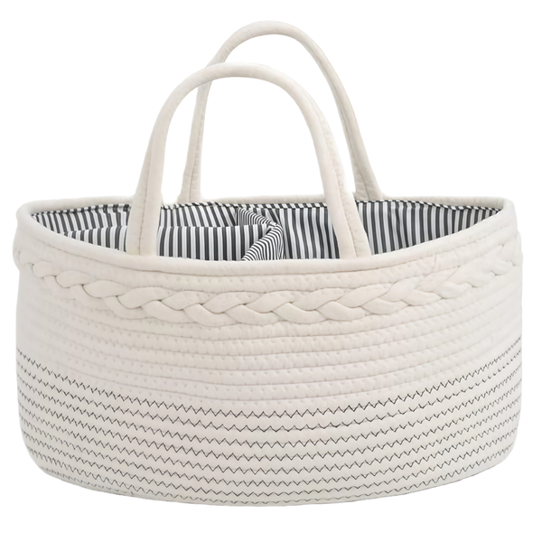 Multifunctional Cotton Rope Diaper Caddy Storage Basket