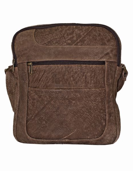 Luvsa LS-TJ130 Full Grain Genuine Leather Everyday Sling Bag- Coffee