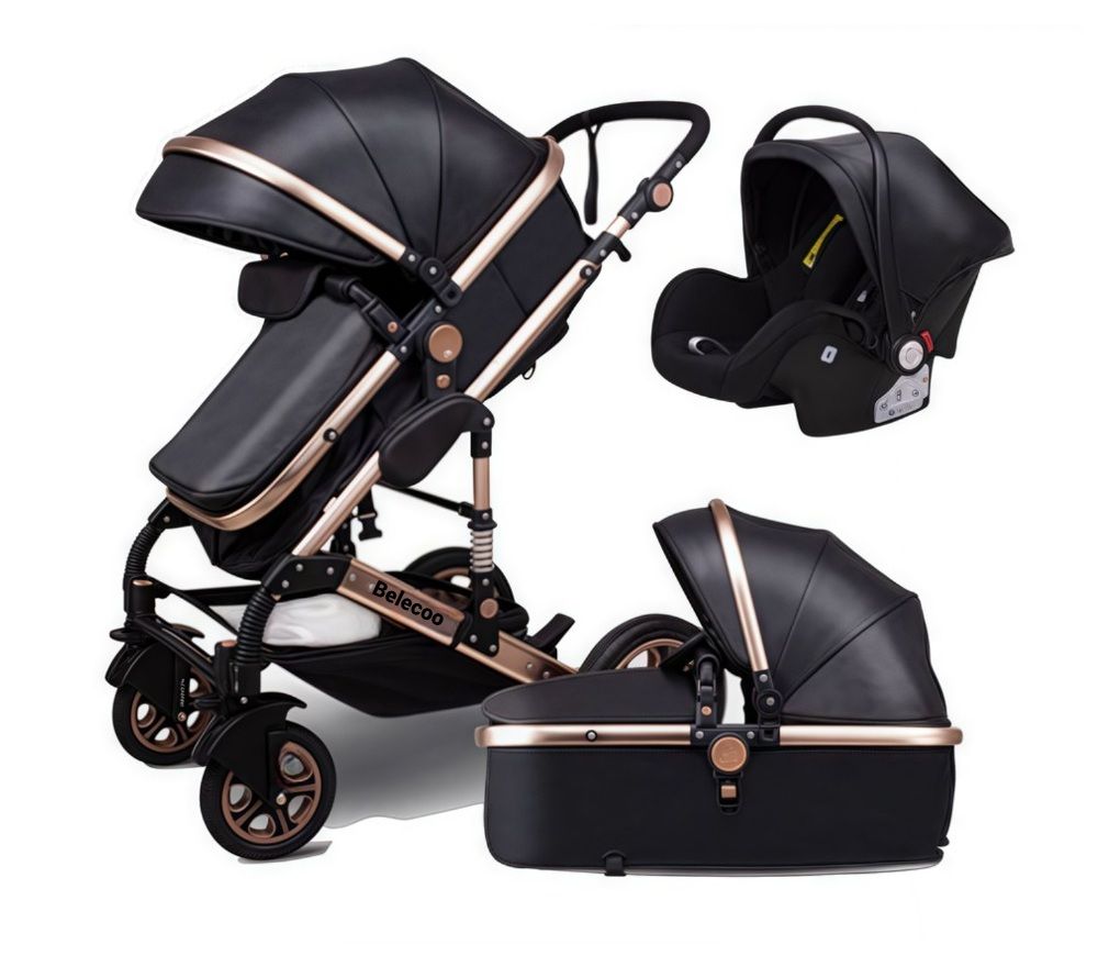 High quality baby travel system stroller leather upholstery