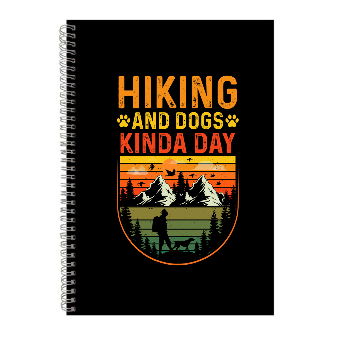 Hiking Dogs Dog A4 Book for Dog Lovers Funny Graphic Birthday Present