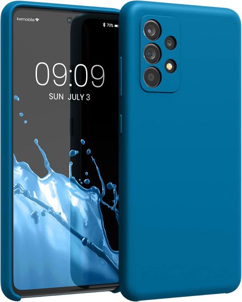 Blue Premium Silicone Protective Phone Case For Samsung Galaxy A52 &amp; A53