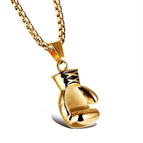 Gold Boxing Glove Necklace (NL-GX1018-GO)