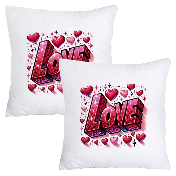 Scatter Cushion Cover Set - Love hearts