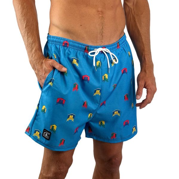 Reef Huts Swim Shorts - Lightweight Quick-Dry Boardshorts