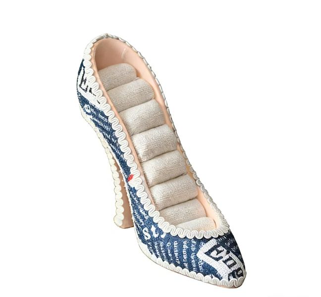 Creative High Heels Shoe Model Ring Jewelry Earr image