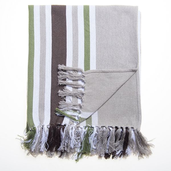 Haven &amp; Earth Protea Pinstripe Miami Throw