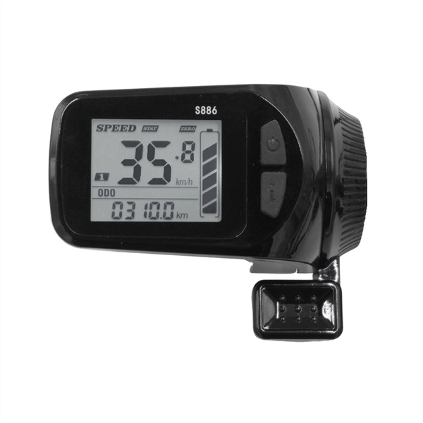 24V/36V/48V/60V S886 Ebike Lcd Display Panel Thumb Throttle 5Pin