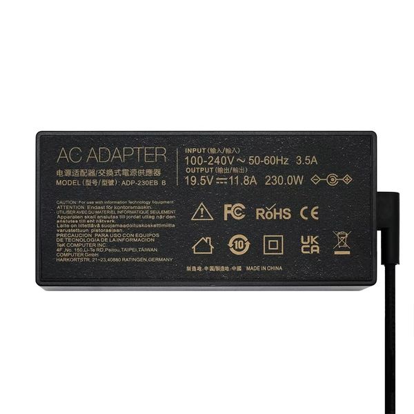 19.5V 11.8A 230W Laptop Charger Compatible with ASUS Laptops 6.0×3.7mm Tip