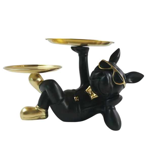 Kings Multipurpose French Bulldog Butler Décor Statue