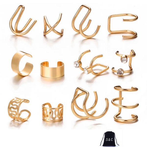 S &amp; C Golden Radiance Clip-On Earring Set