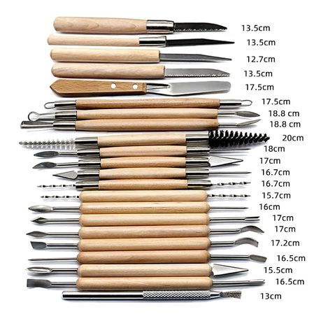 Pottery Tools - Sculpting Tools 30pc - Art Materials Australia