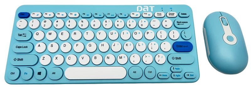 Blue Multifunction Wireless Keyboard &amp; Mouse Combo With Inyati Gift Card