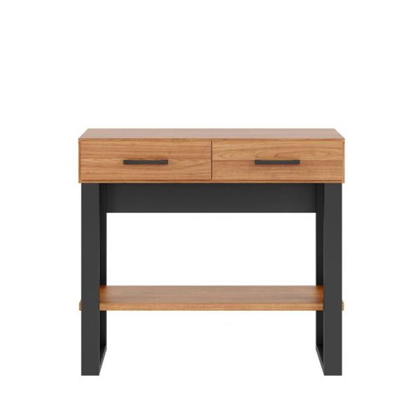 Bella Casa Brown-Black Wood cm Hallway Cabinet