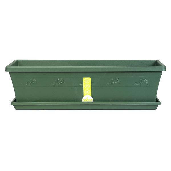 Sebor - Sill Planter and Saucer Set - Pot Plant - 50cm