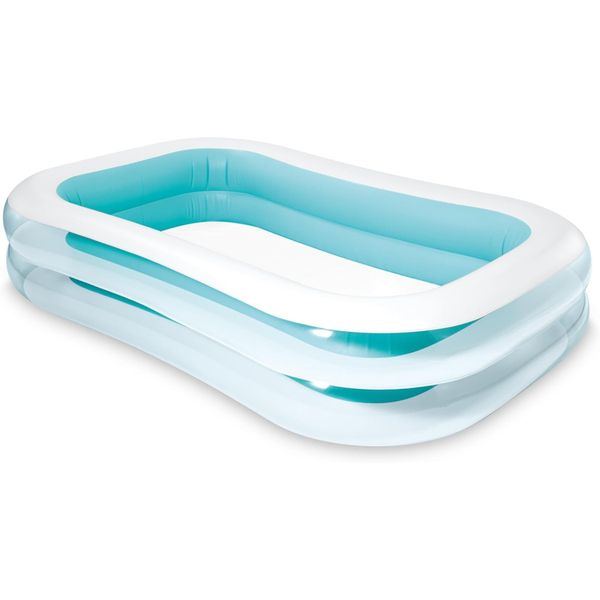 Extra-Deep 3-Chamber Inflatable Family Pool for Outdoor Water Play