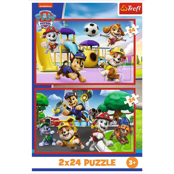 Puzzles - "2x24" - Doggy Day Of Fun, Viacom PAW Patrol FSC Mix 70%