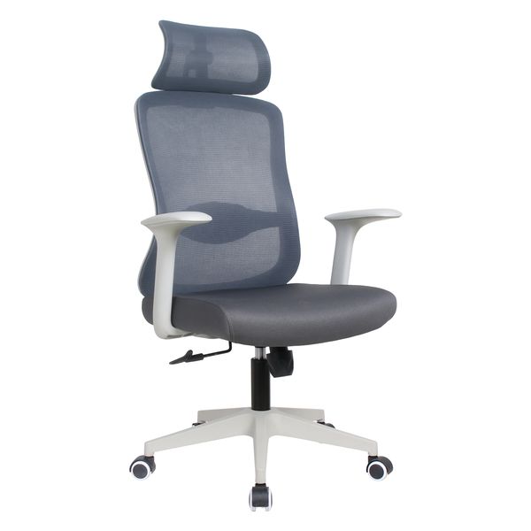 Novogracz Office PRAGUE Ergonomic Mesh Chair - ANCHOR GREY with Grey Mesh