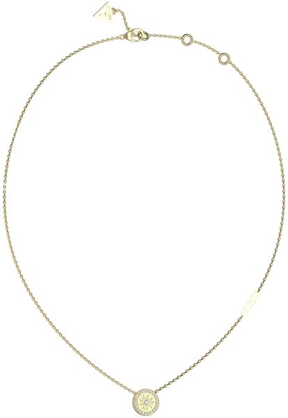 Guess Necklace Knot You 16"-18" 4G Logo Necklace White and Gold