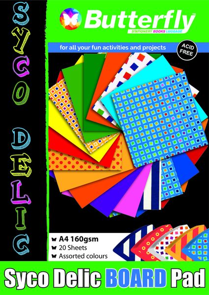 Butterfly Syco Delic Board Pad A4 20 Sheets