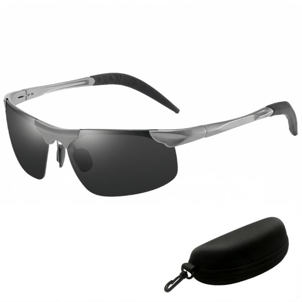 New Fashion Half Frame Aluminum Sports Polarized Sunglasses UV400