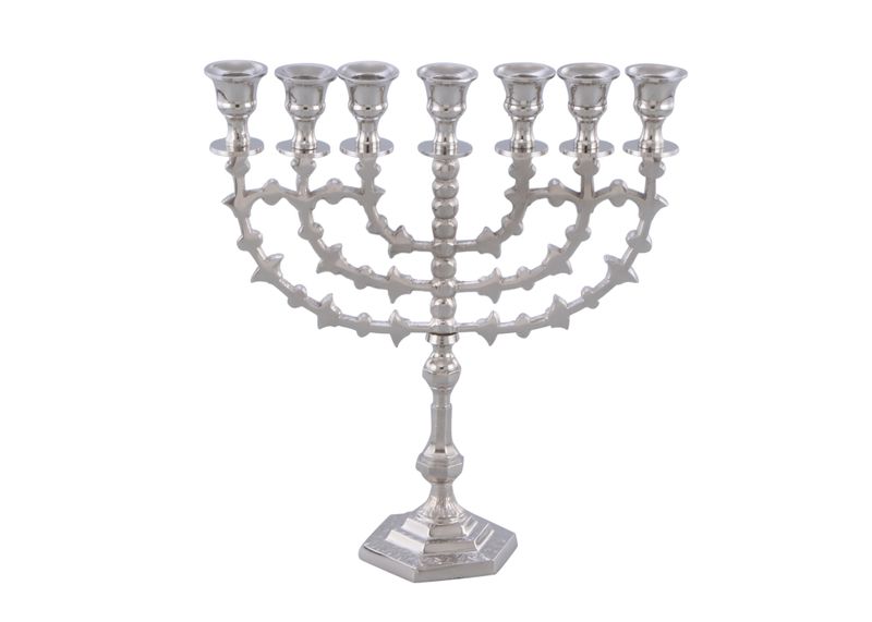 Silver Plated 7 Candle Holder 34cm- Menorah
