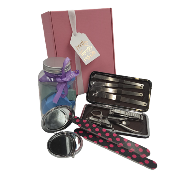 Nail &amp; Makeup Accessory Gift Box - Brown