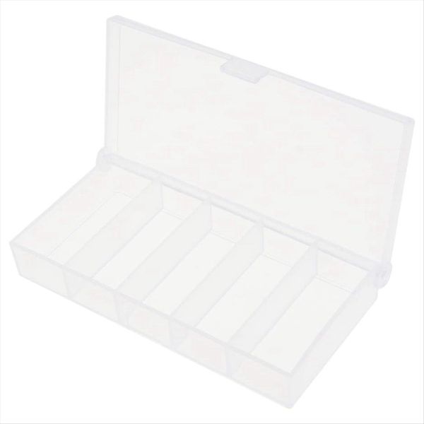 5 Grids Plastic Organizer Box Clear Fishing Tackle Storage Box Jewelry Divi