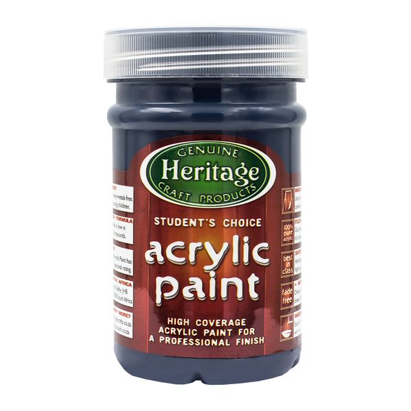 Heritage Pure Acrylic Paint 250ml - Midnight Blue