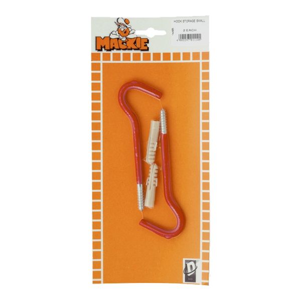 Mackie - Hook Storage - DIY - Red - Small - Bulk Pack of 12