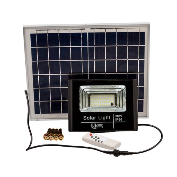 United - 30W LED Floodlight With Solar panel