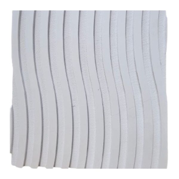 16mm White Cladding Board PVC -Cleanout Wave Design