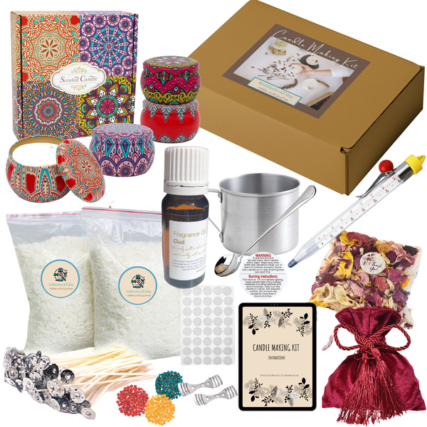 Hand Crafted Candle Kits with Organic Soy Wax