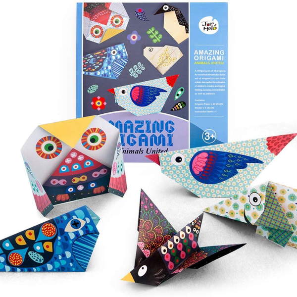 Jar Meló: Animal United Origami Set - Paper Folding Craft Activity for Kids