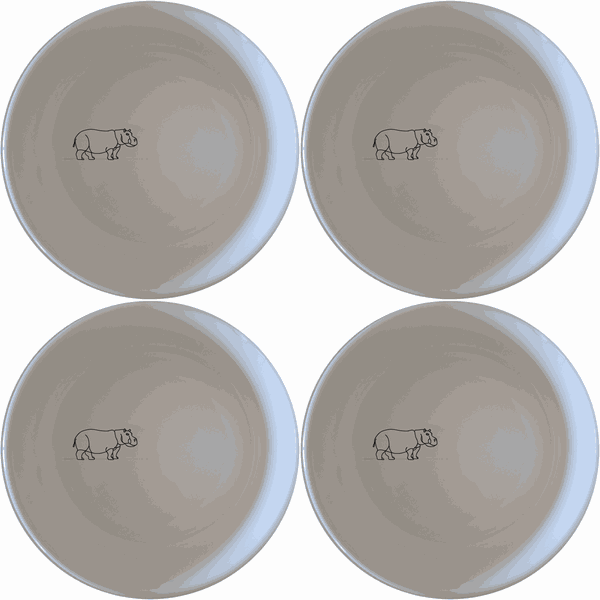 Curvey Silhouette Hippo Bowl Set of 4 - Range 1